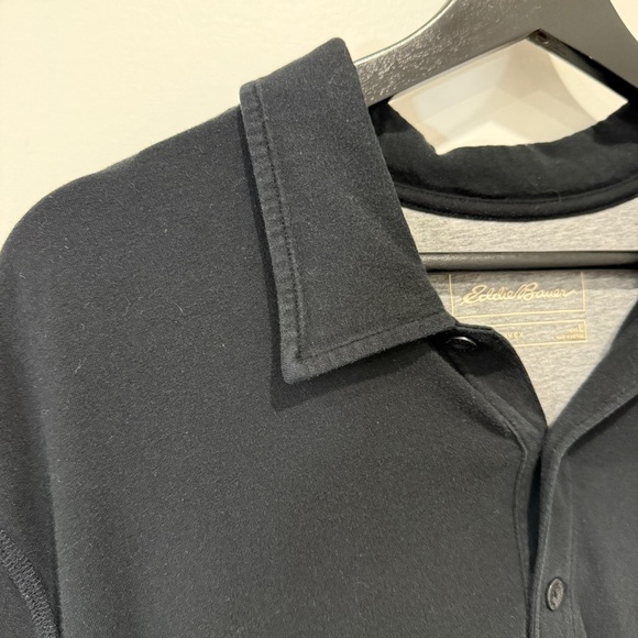 Eddie Bauer Size L FreeDry Classic Black Polo Shirt Size L - Picture 5 of 17